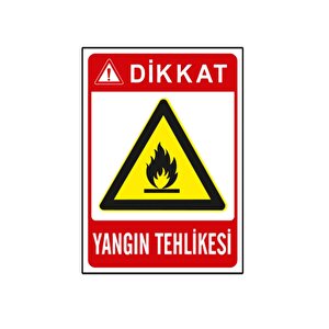 Yangın Tehlikesi Uyarı Levhası