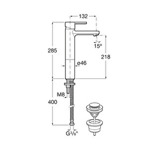 Naia Yüksek Lavabo Bataryası, Cold Start, Click-clack Sifonlu A5a3796c00