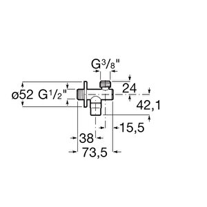 Aqua Yuvarlak Filtreli Ara Musluk, Krom 1/2"-3/8" A525168300