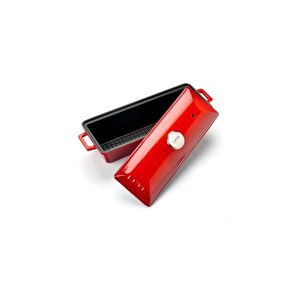 Terrine Döküm Ekmek Kabı 11x29 cm Kırmızı Kırmızı