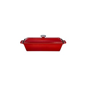 Terrine Döküm Ekmek Kabı 11x29 cm Kırmızı Kırmızı