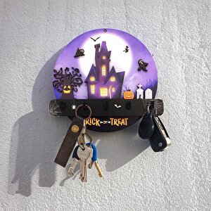 Cajuart Halloween Cadılar Bayramı Temalı Duvar Dekor Askılık Anahtarlık