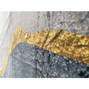 Bambu Halı Salon Halısı Post Pelüş Halı Modern Desenli Gold Krem