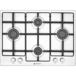 Ec-ah 7340 We70 Lpg Beyaz Ankastre Emaye Ocak