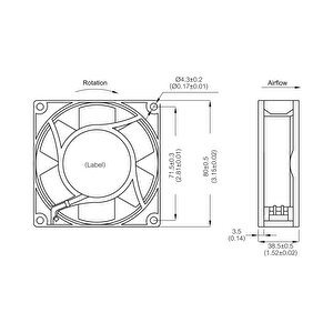 Plasti̇m Pf8038b24 Bi̇lezi̇kli̇ Aksi̇yel Fan (24v Dc – 80x80x38 Mm)