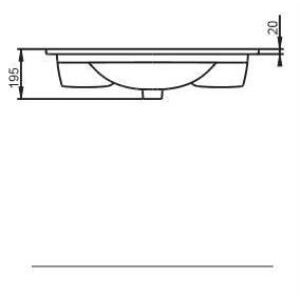 Seramiksan Luna Flat Lavabo 80cm