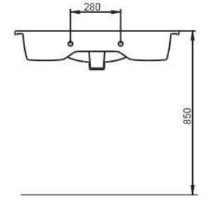 Seramiksan Luna Flat Lavabo 80cm