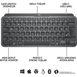 Mx Keys Mini Q Tr Klavye Si̇yah 920-010504