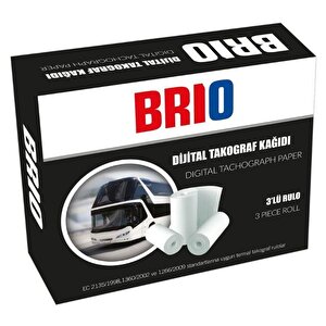 Brio Takograf Kağıdı Dijital Rulo 3 Lü 10 Paket