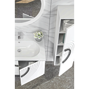 Ori̇z 80 Cm Banyo Dolabi Beyaz  - Boy Dolap Dahi̇l