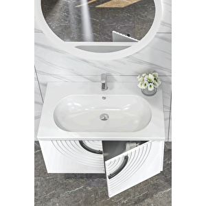 Ori̇z 80 Cm Banyo Dolabi Beyaz - Boy Dolap Hari̇ç