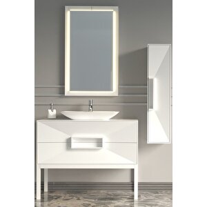Omente 100cm Banyo Dolabi Beyaz - Boy Dolap Dahi̇l