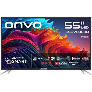 Onvo 55ov6000u 55" 140 Ekran Uydu Alıcılı Ultra Hd Androıd Smart Led Tv