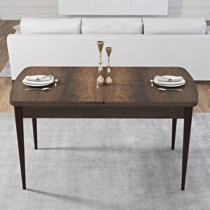 Ege Serisi 70x114 Açılabilir Barok Ahşap Desen Masa Takımı Ve 4 Füme Sandalye Füme