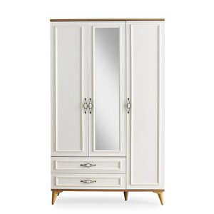 Irmak 3 Kapılı 2 Çekmeceli Gardrop Elbise Dolabı 120x48x195cm