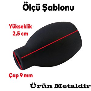 Mermi Düğme Çekmece Dolap Kapak Kulp Kulbu Siyah Metal Düğme Kulp