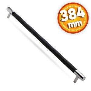 Hitit Mobilya Çekmece Mutfak Dolap Dolabı Kulpu Kulpları Kulbu 384 Mm Mat Siyah Krom Metal Kulp