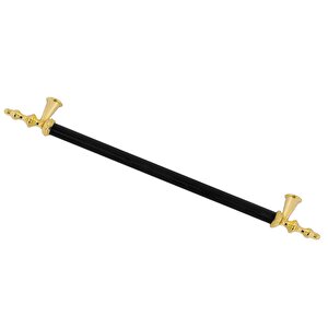 Ovacık Çekmece Dolap Kapak Kulpu Kulbu 224 Mm Siyah Gold Metal Kulp (4 Adet)