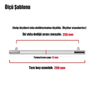 Nobel Hitit Çekmece Dolap Kapak Kulpu Kulbu 256 Mm Mat Krom Kulp