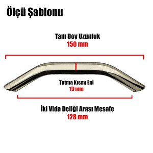 Jüpiter Çekmece Dolap Kapak Kulpu Kulbu 128 Mm Mat Siyah Metal