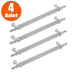 Ovacık Çekmece Dolap Dolabı Kulpu Kulpları Kulbu Krom Metal Kulp 128 Mm (4 Adet) Mobilya Mutfak