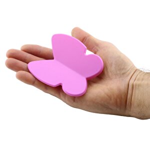 Kelebek Çocuk Bebek Genç Odası Çekmece Dolap Kapak Kulpu Kulbu Plastik Mat Pembe Kulp 32 Mm