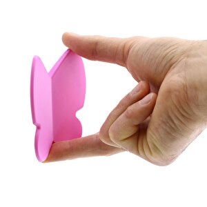 Kelebek Çocuk Bebek Genç Odası Çekmece Dolap Kapak Kulpu Kulbu Plastik Mat Pembe Kulp 32 Mm