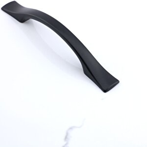 Gül Zirve Çekmece Dolap Dolabı Kulpu Kulbu (96 Mm-9.6 Cm) Mat Siyah Metal Kulpları Mobilya Mutfak