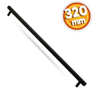 Hitit Çekmece Dolap Kapak Kulpu Kulbu 320 Mm Mat Siyah Metal Kulp