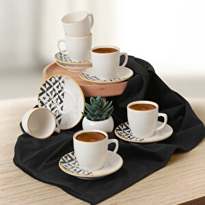 Keramika Trigon Line Kahve Takımı 12 Parça 6 Kişilik