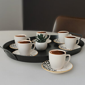 Keramika Trigon Line Kahve Takımı 12 Parça 6 Kişilik
