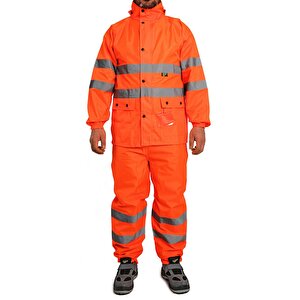 Bestguard Yağmurluk Oxford Reflektörlü Turuncu Takım L