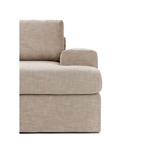 Mode Siesta Pro Kuş Tüyü Köşe Koltuk Takımı 4 Modül 11 Kahverengi Keten Kumaş İşbir Sünger(dairenize Teslim)