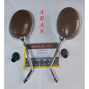 Araro Cappuci̇no 125 Cc - 50 Cc Ayna Takimi Kahve Renk (koyu Kahve )- Arasmoto