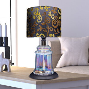 Baroque Black Glossy Shine Cam Abajur