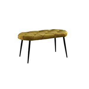 Ay Masa Ve Sandalye Bench Takımı, Hardal Si̇yah, 120x70