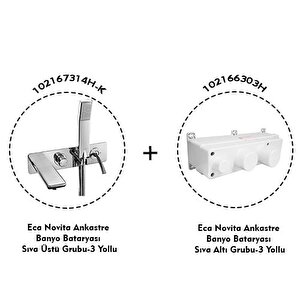 Eca Novita Ankastre Banyo Bataryası 2 Parça Set / 3 Yollu (102167314h-k+102166303h)