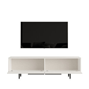Robin Home Lidya Tv Ünitesi Sehpası Metal Ayaklı 160cm Beyaz