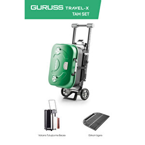 Travel-x Taşınabilir Mangal Tam Set Yeşil