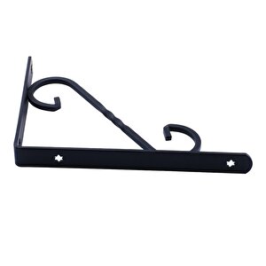 Raf Altı Raf Tutucu Ayak Ferforje Siyah 145 X 195 Mm 2 Adet