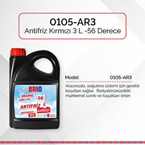 Antifriz Kırmızı 3 L -56 Derece