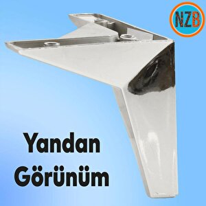 Mobilya Kanepe Sehpa Tv Ünitesi Koltuk Ayağı 15 Cm Krom Renk Baza Ayak