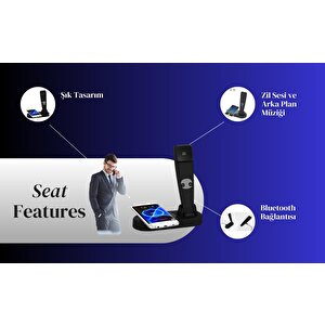 Cosmostech 2 In 1 Kablosuz Şarj Cihaz Ve Standı, Kablosuz Şarj Özelliği Olan Tüm Cihazlar ile uyumlu Masa Üstü Bluetooth Kablosuz 