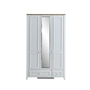 Yalı Modern 3 Kapaklı Aynalı Elbise Dolabı 125*60*211