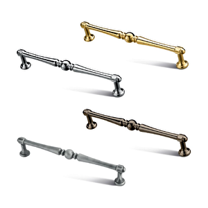 Sultan Model Siyah 160 mm Metal Kulp – 5 Adet | Mat Siyah Dekoratif Mobilya Kulpu