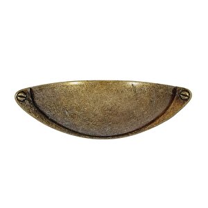 MİRAY 96 mm Metal antik sarı beyaz  porselen desenli  / 5 ADET