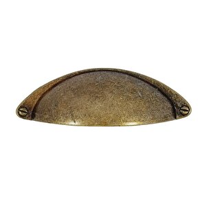 MİRAY 96 mm Metal antik sarı beyaz  porselen desenli  / 5 ADET