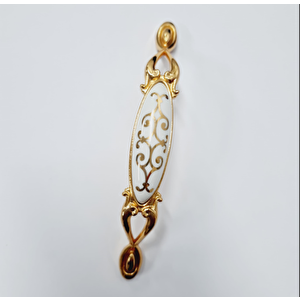 MİRAY 96 mm Metal Gold  porselen sarmasık  desenli / 5 ADET