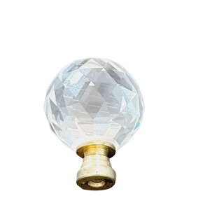 Kristal Sarı Ayak 40 Mm Düğme Kulp ( 5 Adet )