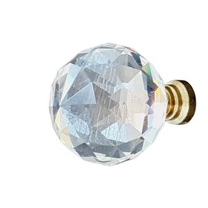 Kristal Sarı Ayak 40 Mm Düğme Kulp ( 5 Adet )